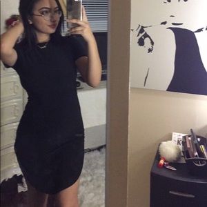 Black Form Fitting Mini Dress